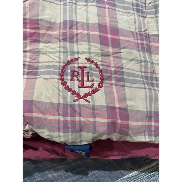 Vintage Ralph Lauren Home Red Tan Plaid Down Comforter Natural Fill Full/Queen - Picture 2 of 8
